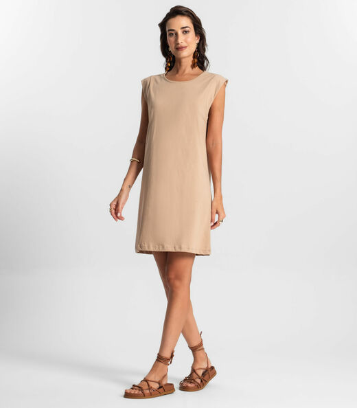Vestido Liso Feminino Select Marrom