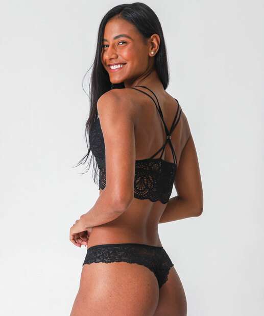 Kit 2 Calcinhas Fio Dental Renda Marisa Vermelho