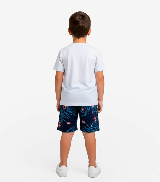Conjunto Infantil Camiseta e Bermuda Select Azul