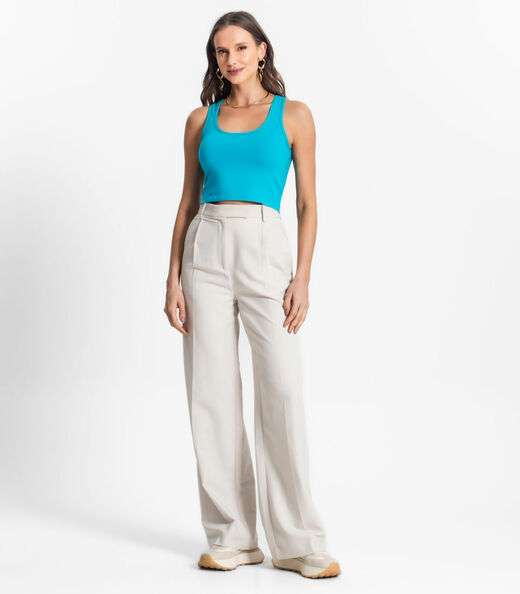 Regata De Cotton Leve Feminino Endless Azul