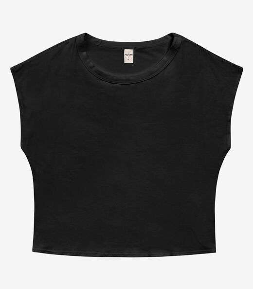 Blusa Básica Feminina Viscotorcion Rovitex Preto