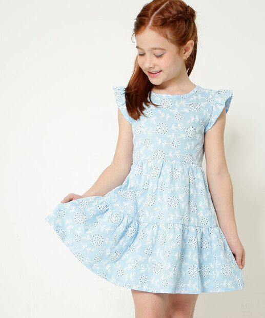 Vestido Infantil Estampa Floral Marisa Tam 4 a 10