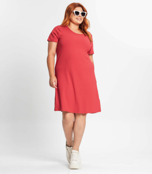 Vestido Feminino Plus Size Secret Glam Vermelho