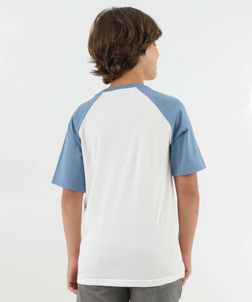 Camiseta Juvenil Estampada Marisa Tam 10 a 16 Azul