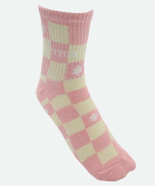 Kit 2 Pares Meias Soquete Feminina Stitch Disney Rosa