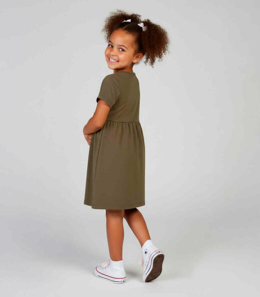Vestido Infantil em Molecotton Select Verde