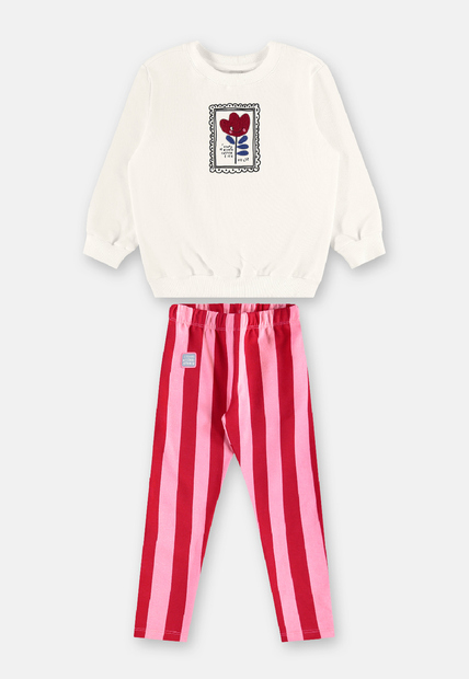 Conjunto Tulipa Blusão Calça Três e Já