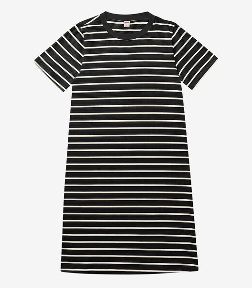 Vestido Feminino Listrado Rovitex Preto