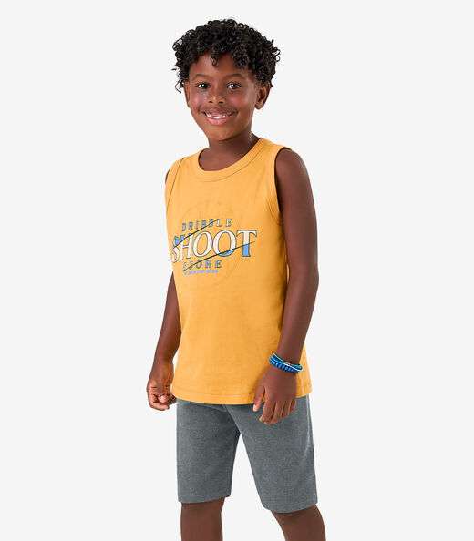 Image_Conjunto Machão c/ Bermuda em Meia Malha Rovi Kids Amarelo