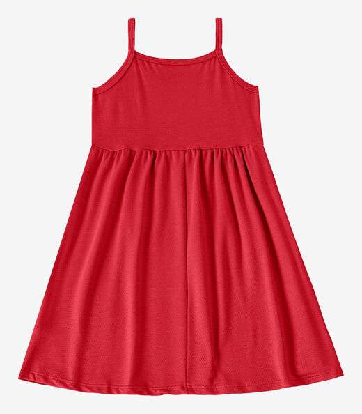 Vestido Feminino Infantil de Alças Select Vermelho