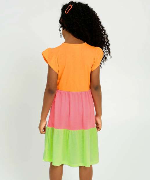 Vestido Infantil Recorte Babado Marisa Tam 4 a 10