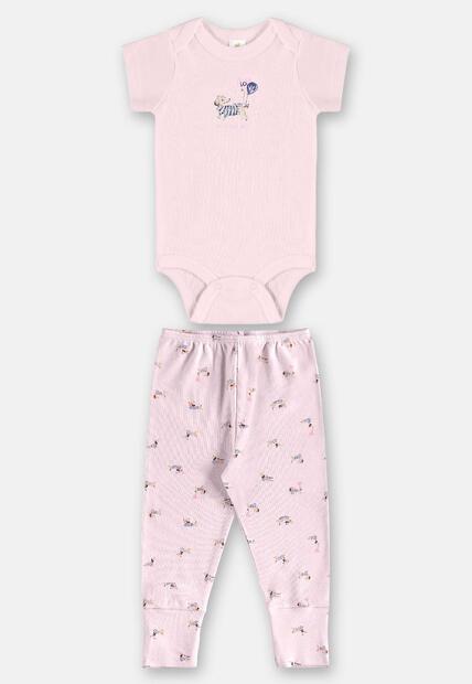 Conjunto Bebê Menina em Suedine Up Baby