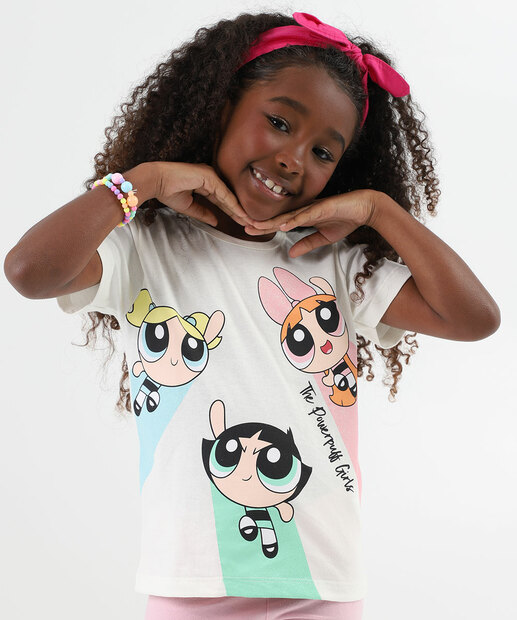 Image_Blusa Infantil Meninas Super Poderosas Tam 4 a 10 Off White
