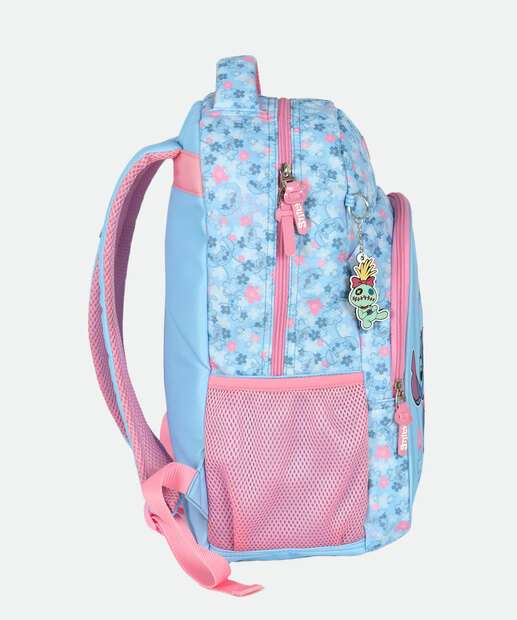Mochila Infantil Escolar Stitch e Angel Disney