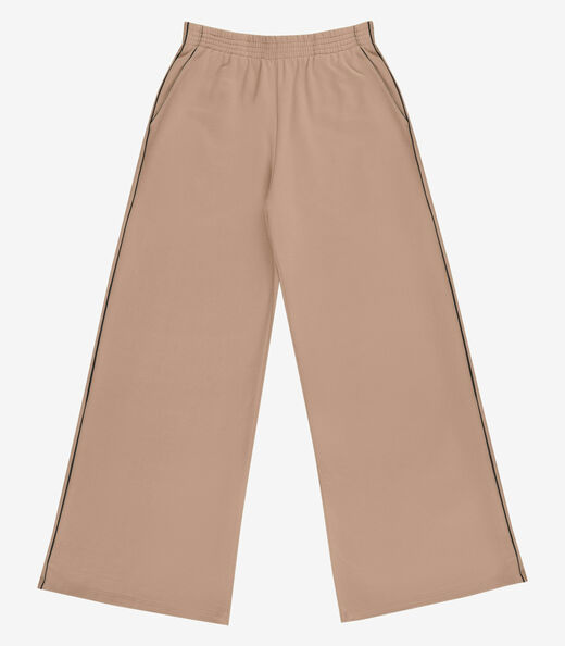 Image_Calça Juvenil Wide Leg Moletom Felpado Minty Marrom