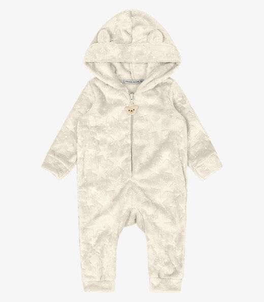 Macacão Infantil com capuz Trick Nick Bege