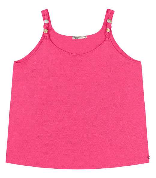 Blusa De Alça Plus Size Secret Glam Rosa