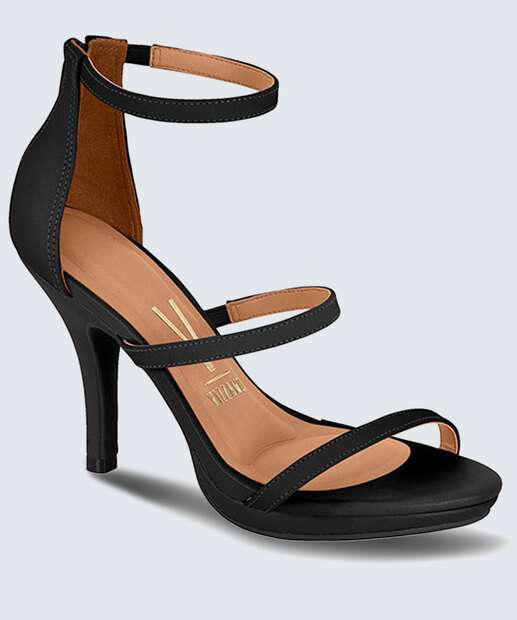 Sandália Salto Fino Feminina Tiras Vizzano 