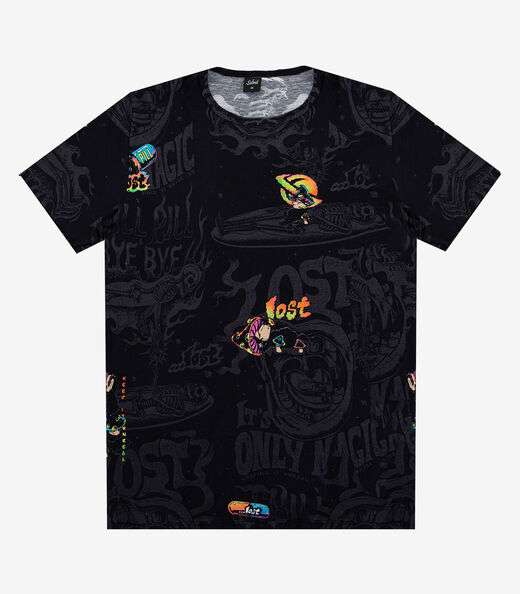 Image_Camiseta Masculina Estampada Select Preto