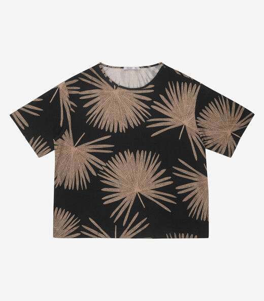 Blusa Manga Curta Feminina Plus Size Secret Glam Preto