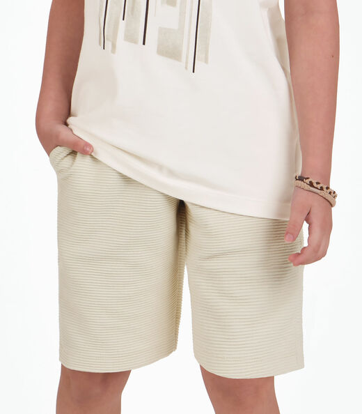 Conjunto Camiseta com Bermuda Menino Trick Nick Bege