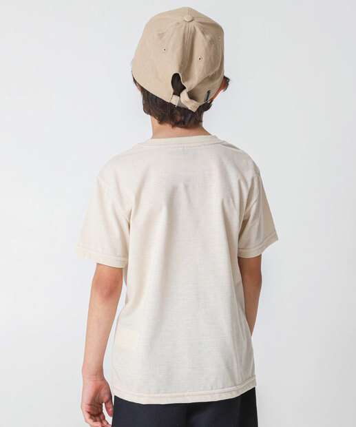 Camiseta Infantil Estampa Frase Tam 4 a 10 Bege