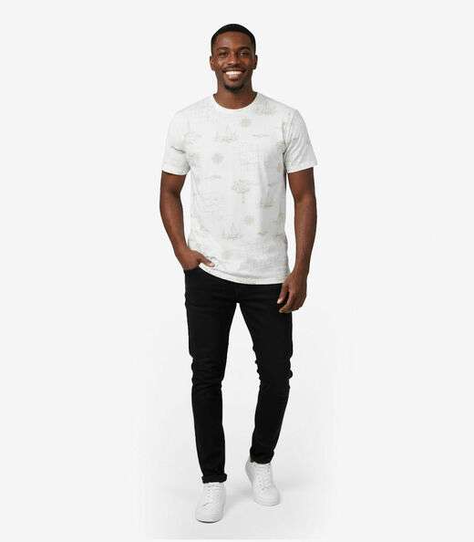 Camiseta Masculina Estampada Select Cinza