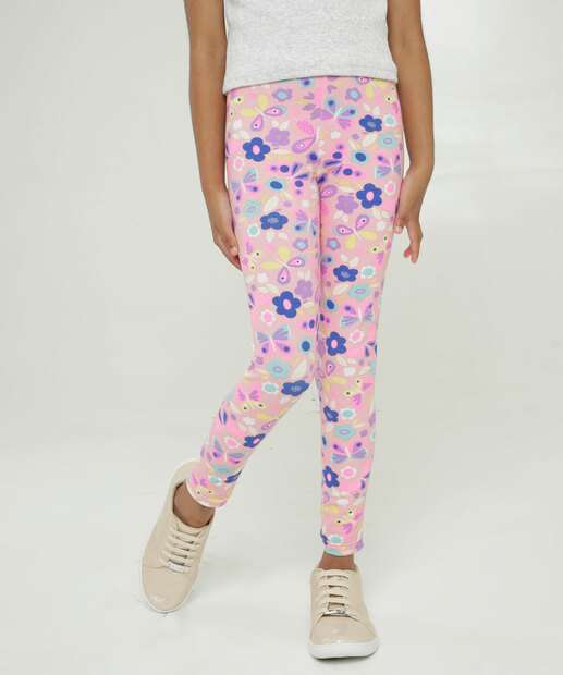 Calça Infantil Legging Borboletas Marisa Tam 4 a 10