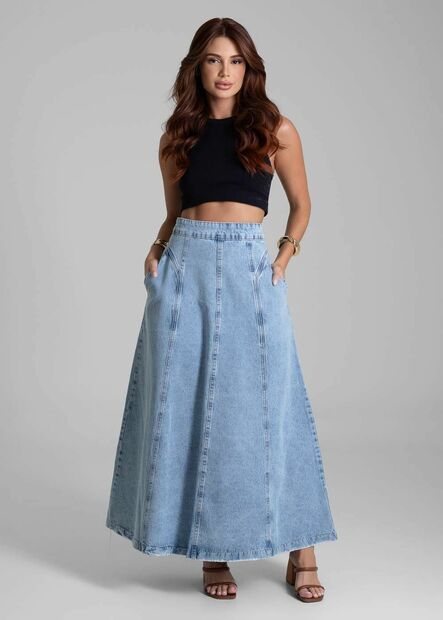 Saia Jeans Sawary Midi - 281999