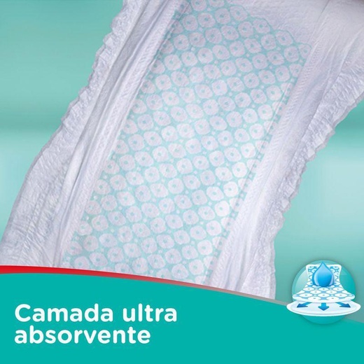 Kit 2 Fraldas Pampers Pants Ajuste Total Mega G 72 tiras