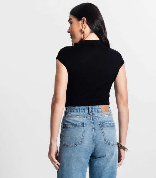 Regata Feminina Visco Tricô Select Preto