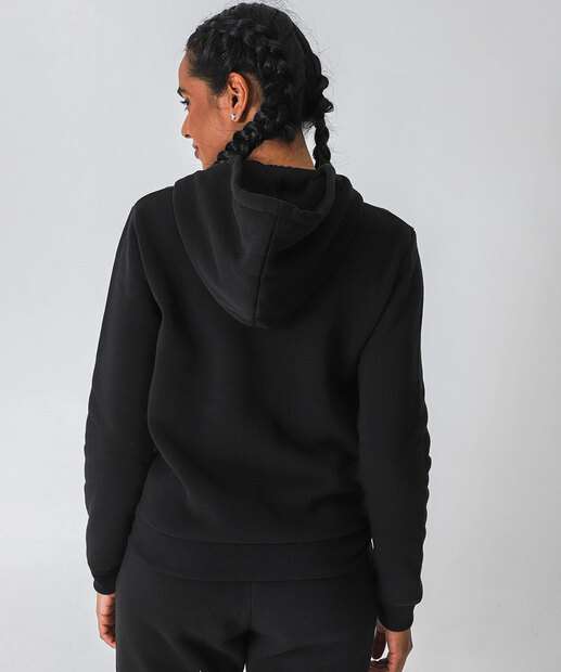 Casaco Feminino Moletom Fitness Marisa Preto