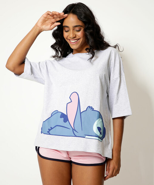 Pijama Feminino Estampa Stitch Disney
