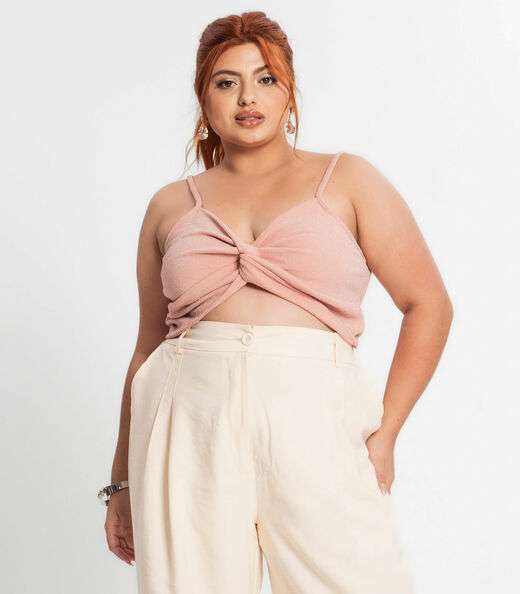 Image_Blusa Cropped Feminina Plus Size Secret Glam Rosa