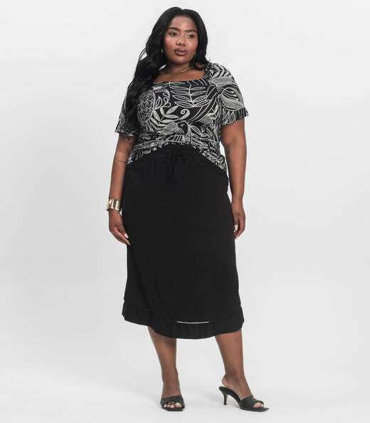 Image_Saia Midi Plus Size em Viscose Secret Glam Preto