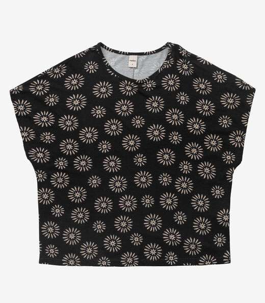 Blusa Feminina Estampada Rovitex Preto