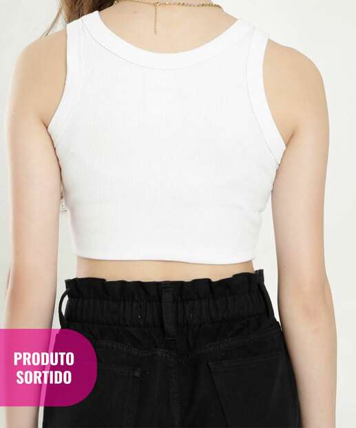 Blusa Sortida Juvenil Cropped Canelada Marisa Tam 10 a 1