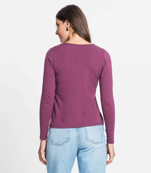 Blusa Feminina Manga Longa Rovitex Roxo
