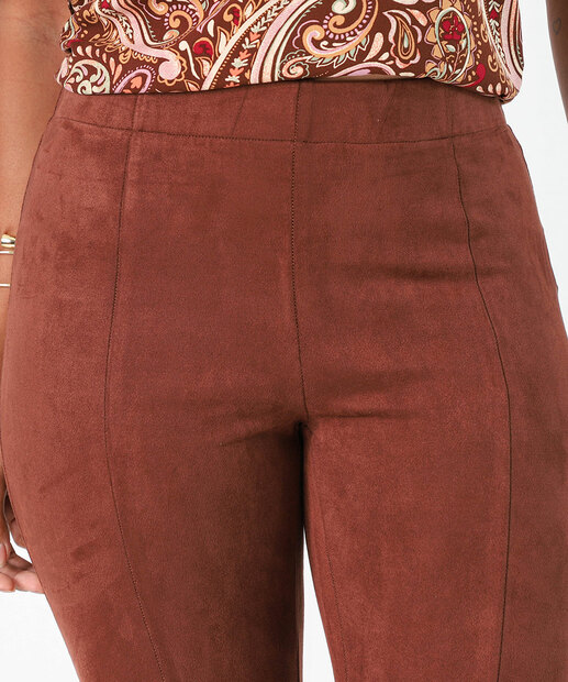 Calça Feminina Legging Suede Marisa Marrom