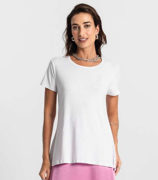 Blusa Feminina manga Curta KO Branco