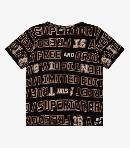 Camiseta Infantil Masculina Infinita Cor Preto