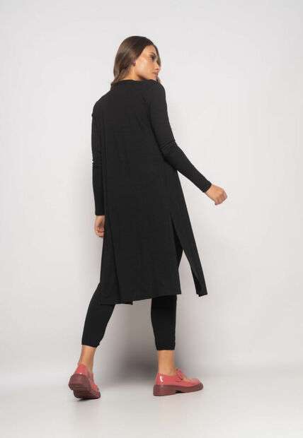 Conjunto Com Kimono, Regata e Jogger Malha Preto Salvatore