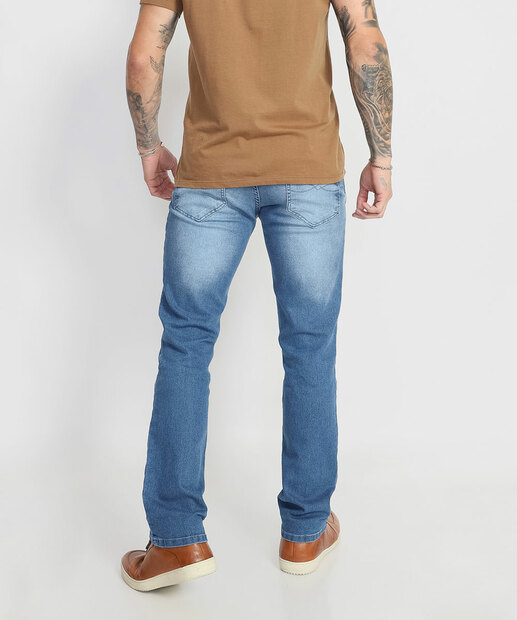 Calça Masculina Jeans Reta Puídos Biotipo
