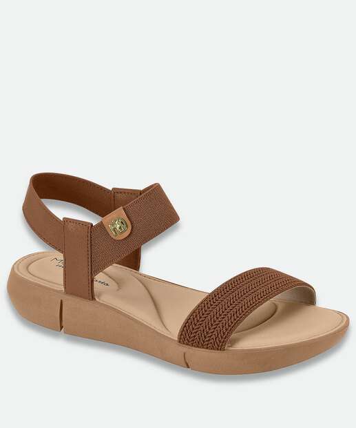 Image_Sandália Feminina Rasteira Tiras Modare Marrom