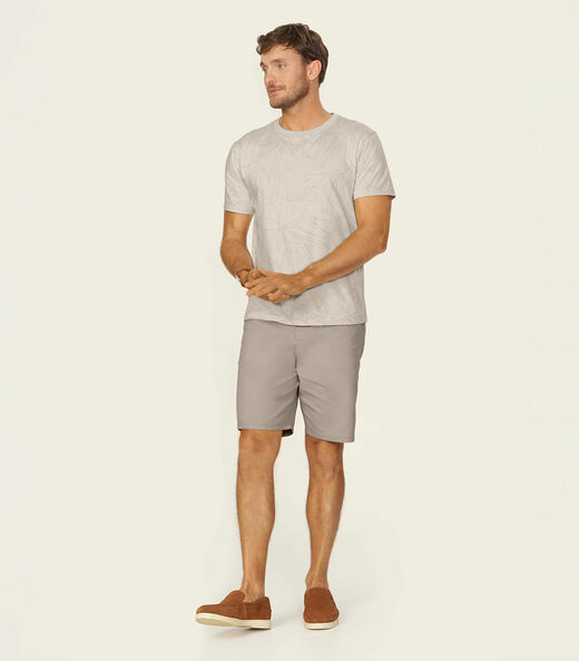Camiseta Masculina Cotton leve Estampada Diametro Bege