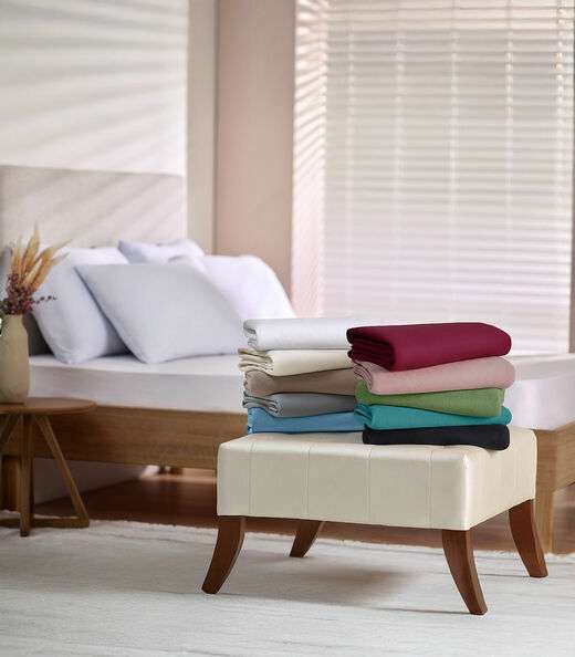 Jogo De Cama Queen Malha 3 Peças Liso Vivaldi Preto