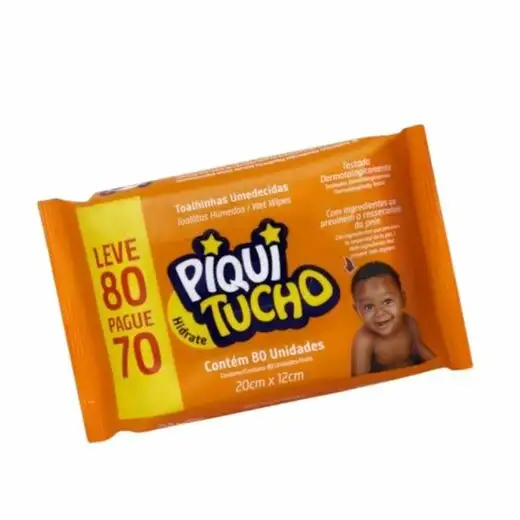 Image_Lenço Umedecido Piquitucho Hidrate 80 Unidades