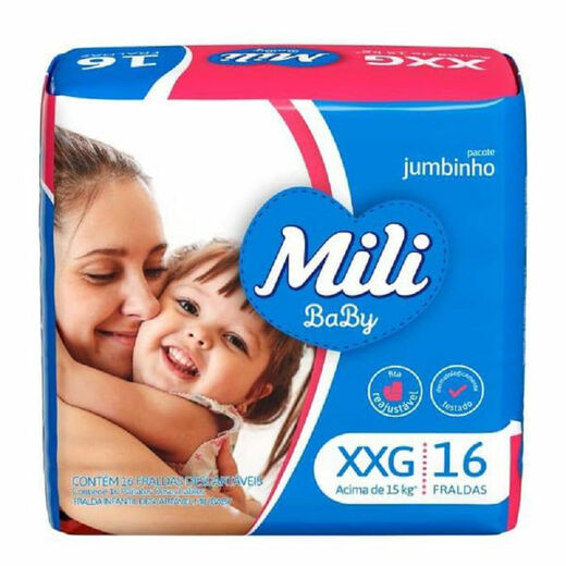 Image_Kit 2 Fraldas Mili Baby Jumbinho (Xgg) 16 Unidades cada