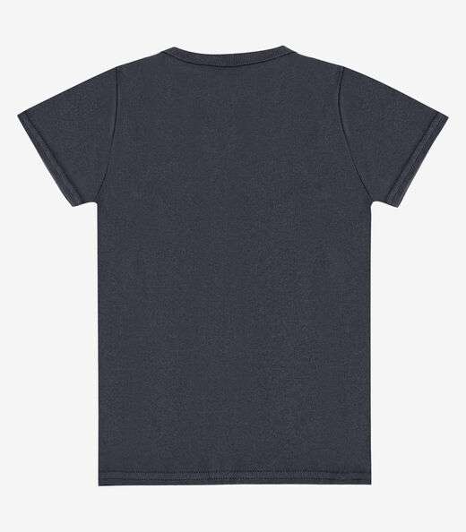 Blusa Infantil Manga Curta Básica Soletex Preto