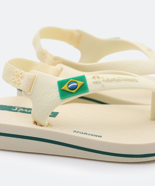 Chinelo Infantil Bebê Brasil Ipanema Off White